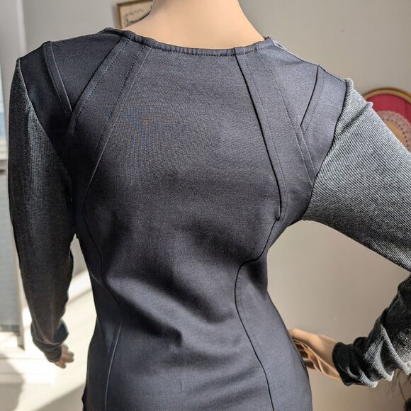 NWT Lucidez by Marcia Azzi Mini Dress Cowl Draped Knit Brazilian Designer Size 2 - Picture 5 of 13